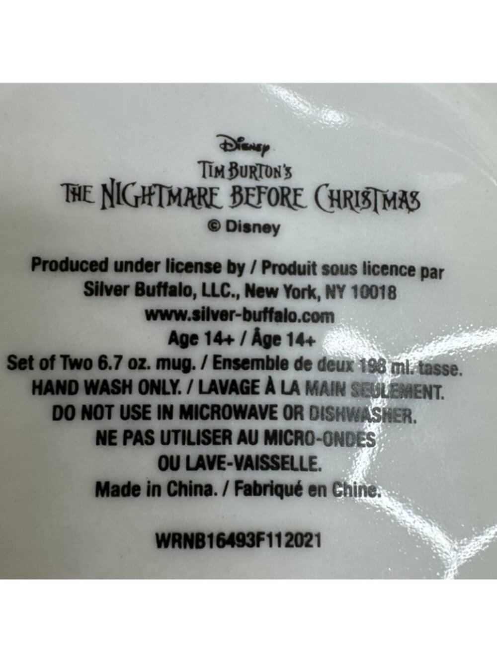 Tim Burtons Nightmare Before Christmas 6.7 Oz Mug & Saucer Set Jack Sally Design - Picture 16 of 16